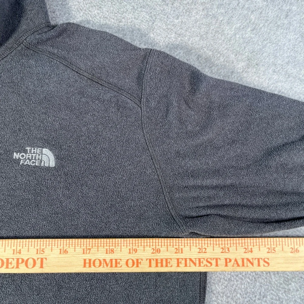 The North Face Polartec Fleece Jacket Mens Medium Gray Mock Neck Quarter Zip